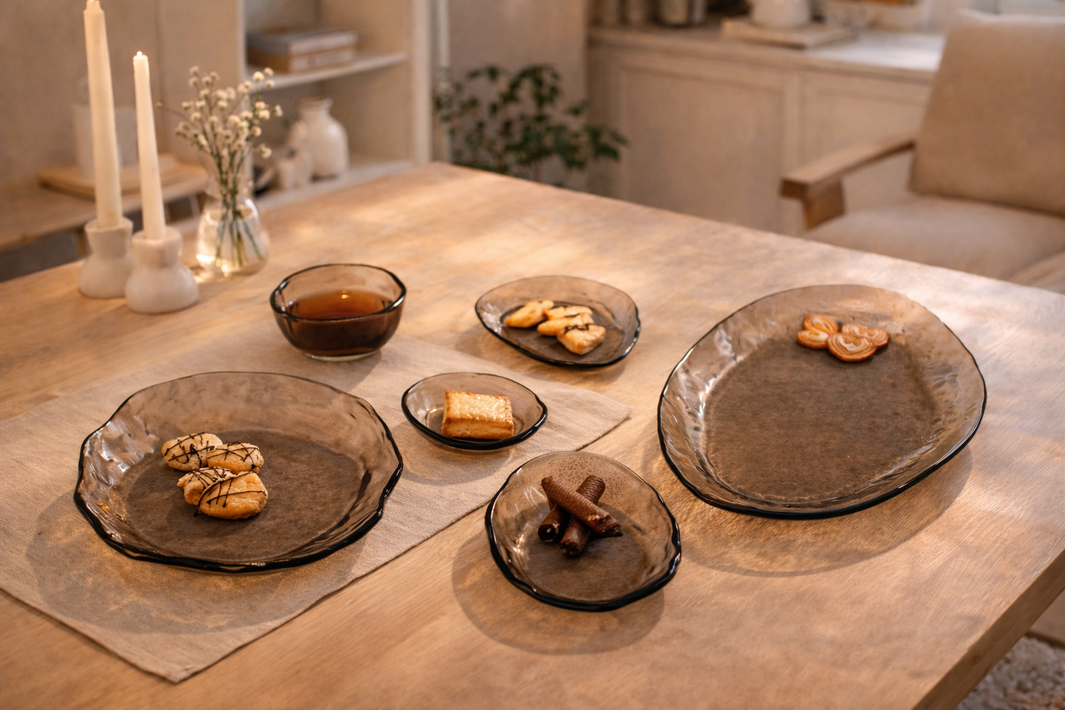 Handcrafted blue bowl set